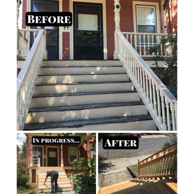 Exterior stair renovation.