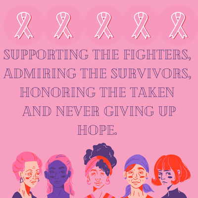 October isn't only the home for halloween! its also breast cancer awareness month! Shout out to our fighters!