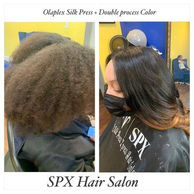 SPX Double Color + Olaplex Silk Press