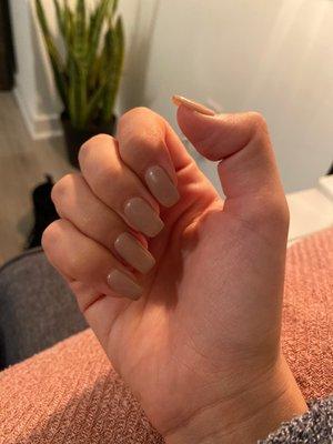 Dip powder on natural nails!