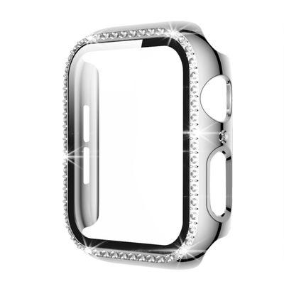 silver Rhinestone apple watch case