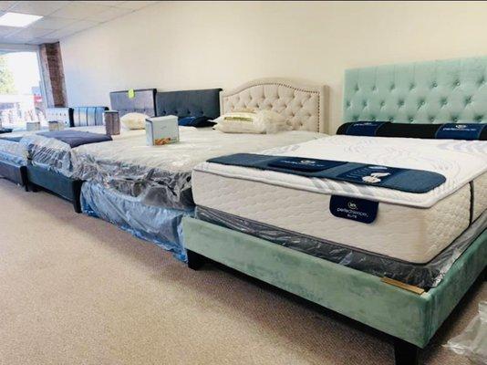 showcasing some our selections of mattresses and bed. We have sera, sealy , beautyrest  and MORE!!