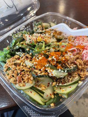 Poke bowl with tuna and all the veggies