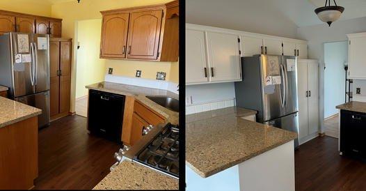 Before and after cabinet enamel