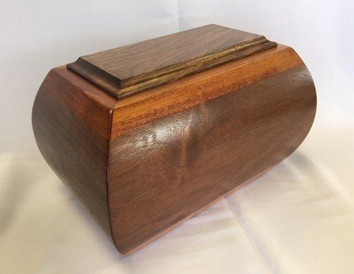 Heritage Urn - Walnut with Mahogany Accents