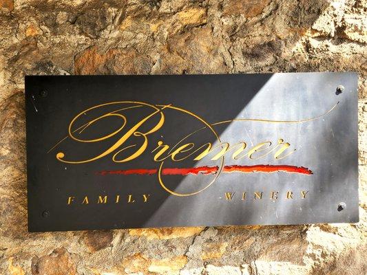 Bremer Winery Signage.