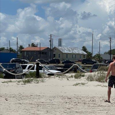 Parking right on the sand