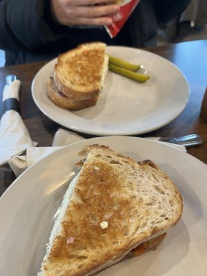 Chicken salad sandwich on sourdough (menu calls it chicken melt). This chicken salad has a great flavor.