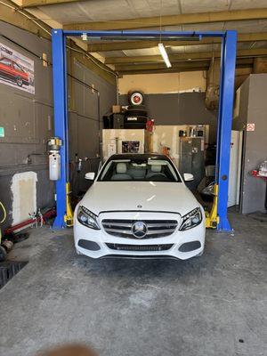 This 2015 Mercedes Benz came in for Transmission Service.