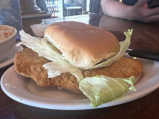 Breaded Pork Tenderloin sandwich