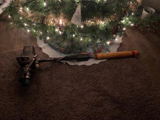 Super Sledge nestled safely under the Christmas tree.