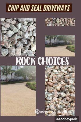 Chip and Seal rock choices