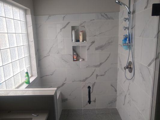 More pics of custom shower