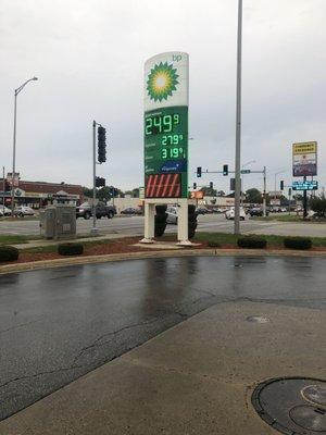 Gas prices sign