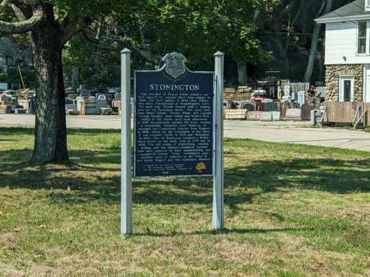 Stonington Historical Marker