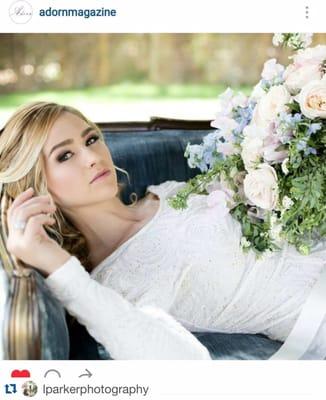 Lovely bridal hair and makeup, photo by L Parker Photography