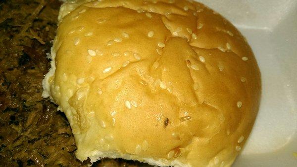 Cheap grocery store burger bun.