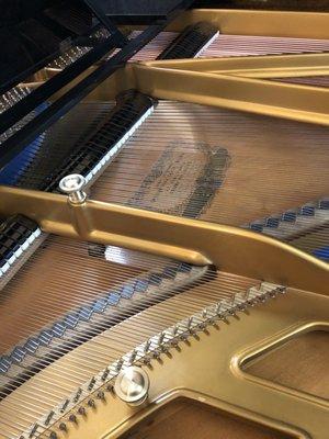 New piano strings and felts