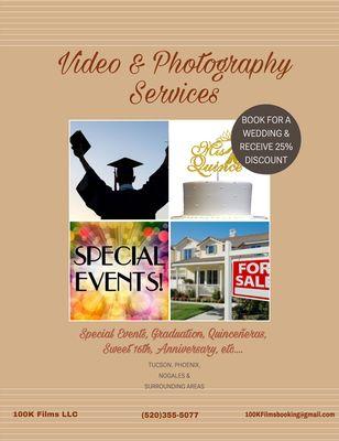 Mention this ad when you book with us! https://100kfilmsbooking-105912-105485.square.site