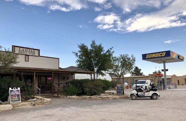 Storefront with 4 Sunoco gas pumps (including diesel).