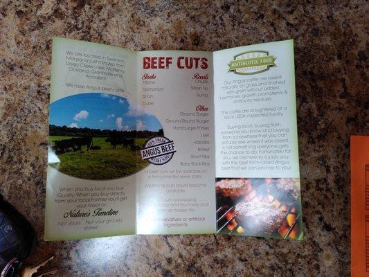 Inside of brochure