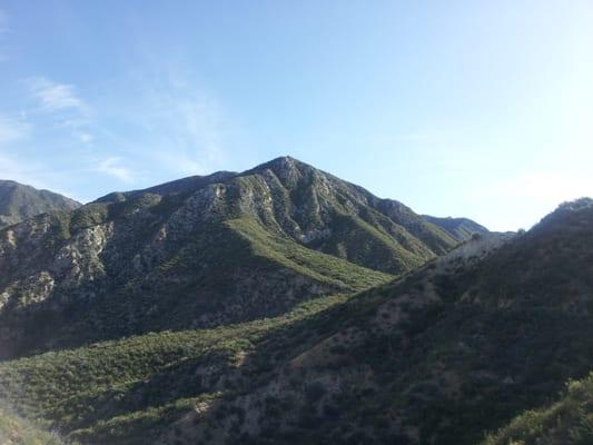 the peak straight ahead is Fox Mountain. Condor Peak is behind it.