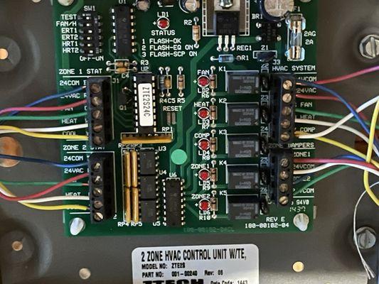 Control board with blown fuse