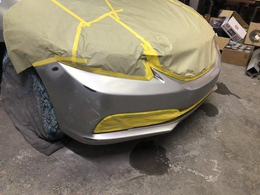 Honda CRV Before Painting Bumper