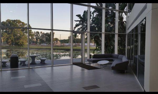 Inside office building- waiting area