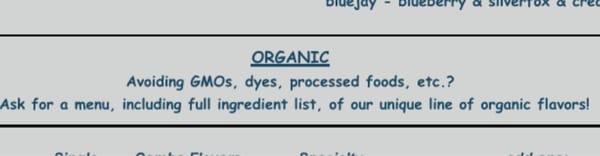 Organic option