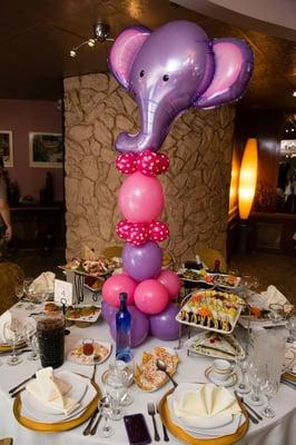 Balloon Animals - Elephant.  Birthday Party decor @ La Mirage Restaurant