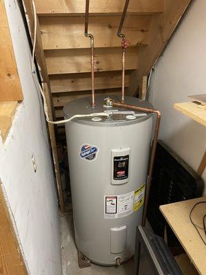 50 gallon Bradford white electric water heater replacement.