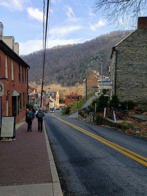 Looking East on High St. in Downtown Harper's Ferry