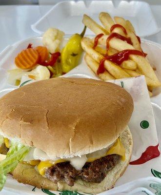 The Royal cheese Burger!  One pound of The Royal Cheese burger is available upon request!