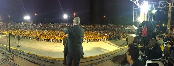 Cruzada Evangelista da Assembleia de Deus em Tucurí dirigida pelo Pr. Océlilo Nauar.