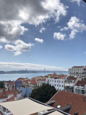 View from our hotel roof deck in Lisbon! Amazing accommodations thanks to KGTC