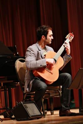 Payam playing Spanish Classical Guitar as a guest for The Piano Studio of Dr. Jung Sook Lee-French in Laguna Beach, CA.