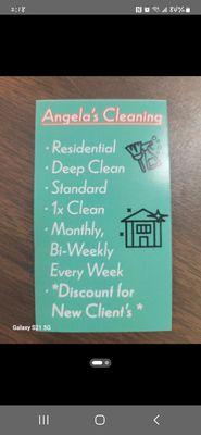 Description of what I do for cleanings for regular to new clients