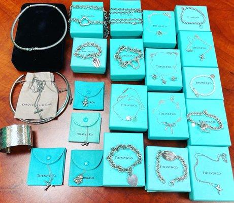 We carry name brand jewelry like Tiffany & co.