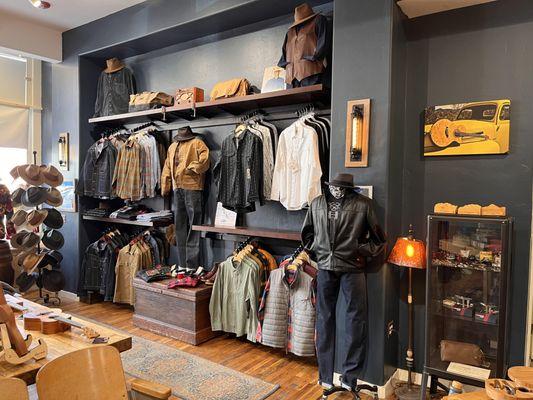 Men's clothing and accessories.