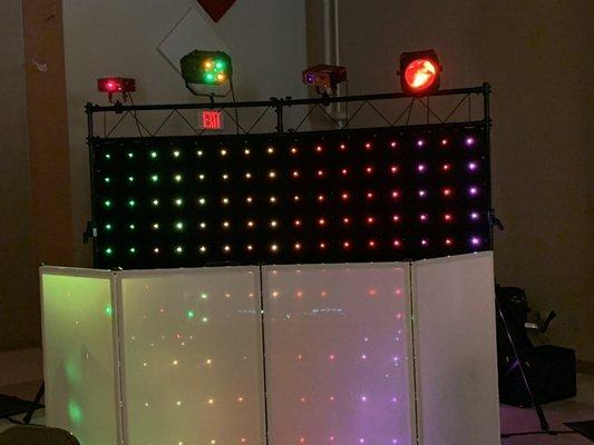 Deluxe light show available for Weddings, parties or any event with DJ ScottyScott.