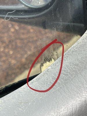 THESE SCRAPE MARKS on the window tint were not there before. WHAT DID YOU PEOPLE DO TO THIS TRUCK!?