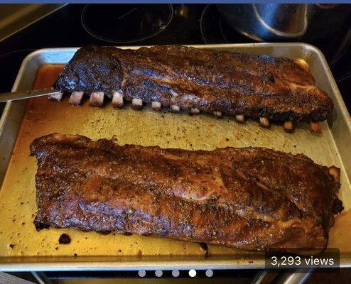 Ribs ready to serve!! Yum!