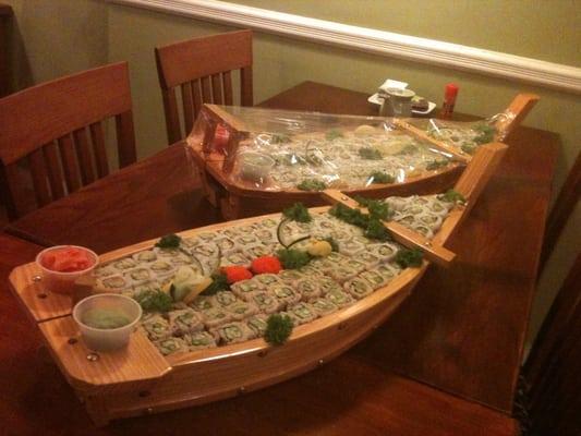 Party platter boats! All rolls!!