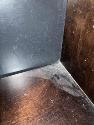 Dust in side table