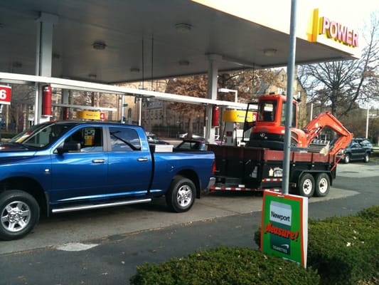 Curts truck filling up on diesel fuel