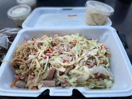 Islant Style Fried Noodle(fried saimin) with potato mac