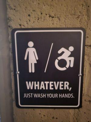 Great restroom signage.