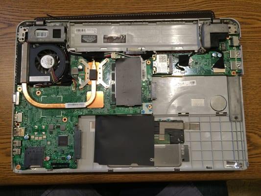 Toshiba P845t Laptop during digitizer & LCD replacement.