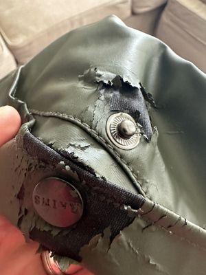 Jacket with damage